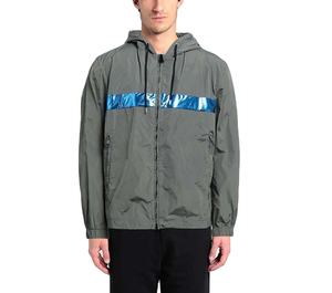 Veste coupe-vent zippée personnalisée en nylon et polyester avec poignets ajustables, imprimée, vente en gros, vêtements de sport pour hommes - Product Image 1