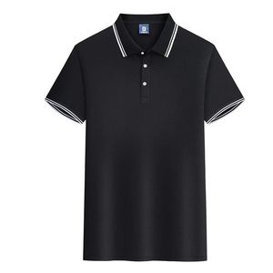 Chemises de golf respirantes pour hommes en Spandex/Nylon tricoté, avec logo imprimé ou brodé, personnalisables, vierges ou unies, vente en gros - Product Image 1