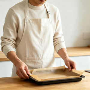 Tablier de chef en coton imperméable personnalisé avec logo imprimé, tablier de cuisine pour adultes, tablier de cuisine pour hôtel, restaurant - Product Image 1