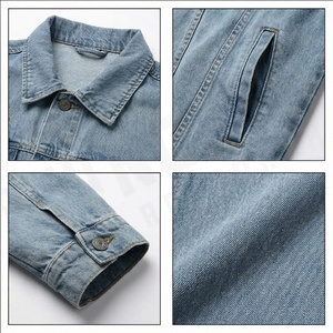 Veste en jean personnalisée de qualité supérieure pour hommes Style Hip Hop Respirant Séchage rapide Hiver Logo avant - Product Image 4