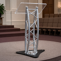 Podiums et pupitres en treillis d'aluminium pour événements intérieurs/extérieurs et discours, conception modulaire, hauteur personnalisable, capacité de charge 1000 kg