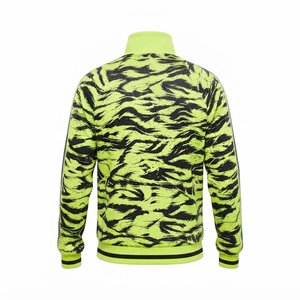 Nuevo Conjunto Deportivo para Hombre con Estampado de Tigre Verde Neón, Tejido de Poliéster de Secado Rápido, Chaqueta con Cierre Completo y Cuello Alto, Pantalones, Ropa de Otoño - Product Image 4