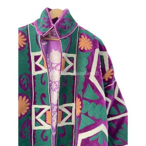 Unisex Velvet Fabric Floral Design Embroidery <b>Jacket</b> Suzani Coat Party Wear <b>Jacket</b> Coat Inside Cotton Fabric Boho <b>Hippie</b> Coat - Product Image 1