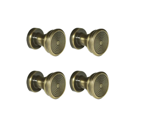 Vintage <b>Brass</b> Cabinet <b>Knobs</b> Round <b>Antique</b> Drawer Pull Handles for Wardrobe Kitchen Furniture - Product Image 1