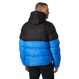 Wholesale Men's Puffer Jackets Zipper up Black and Blue Color Winter Puffer Jacket With Customized Design OEM Service - Product Image 2