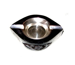 Cenicero de madera de acacia para oficina en casa, Cenicero de madera de 4 puntos con cenicero para fumar con estilo - Product Image 6