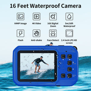Caméra étanche de haute qualité 4K 64MP HD avec certification IP68, étanche jusqu'à 5 m, mise au point automatique, zoom numérique 16x, caméra sous-marine pour la natation - Product Image 2
