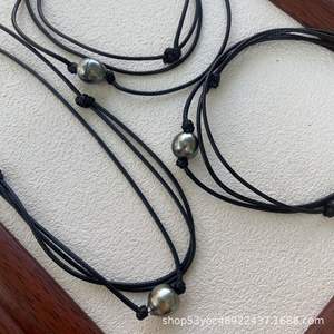 สร้อยคอมุกดำตาฮิติ จูจี้ ขนาด 10-11 มม. ขายส่ง ดีไซน์เรียบง่ายแต่ทันสมัย พร้อมสัมผัสความเป็นเอกลักษณ์จากผู้ผลิต - Product Image 4