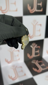 Pendentif personnalisé avec nom en écriture cursive FATT, tendance, serti de moissanite, en argent sterling 925, bijoux hip hop rock pour rappeurs - Product Image 2