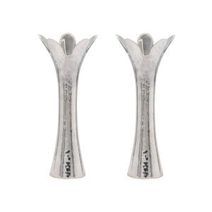 Modern Silver Flower Design Candle Holders Stylish Decorative Accent Suitable For Dining <b>Table</b> Decor And Special <b>Occasions</b> - Product Image 2
