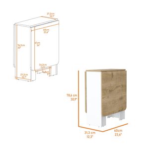 Tavolo da pranzo pieghevole bianco Kailua Design salvaspazio con 3 forme di piegabilità - Product Image 3