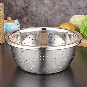 Stainless Steel Colander <b>Set</b> with Handles Dishwasher Safe Food Grade Multifunction Kitchen Strainer for Vegetables and Fruits - Product Image 2