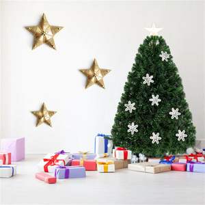Albero di Natale LED di 3 Piedi con Fiocchi di Neve, Decorazioni Festive per la Stagione Natalizia - Product Image 1