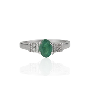 New Arrivals 925 Sterling <b>Silver</b> Oval Cut <b>Emerald</b> May Birthstone Fine Handmade <b>Ring</b> Jewelry For Women Wholesale Price - Product Image 3