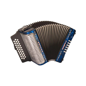 หีบเพลงอคคอร์เดียน Hohner Corona II Xtreme รุ่นมืออาชีพ แบบปุ่มกด FBbEb สีดำสนิท พร้อมอุปกรณ์เสริม - Product Image 2