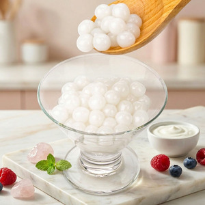 Perles de boba éclatantes au yaourt en gros de Taïwan, billes de jus crémeuses éclatantes 3,4 kg, garniture pour bubble tea et milk tea, fournitures pour magasins - Product Image 1