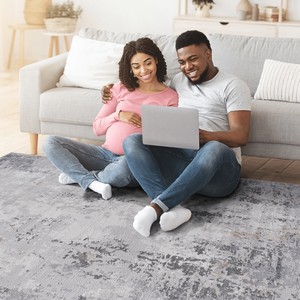 MARFI Collection 2X3 Tappeto zerbino astratto con motivo avorio/sabbia, tappetini premium per porta - Product Image 4