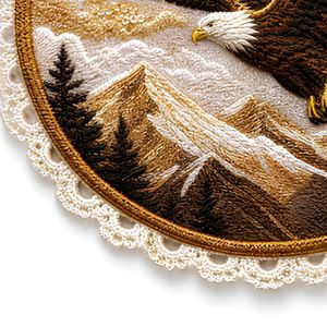 Premium <b>Mountain</b> Landscape Embroidered Patch Iron On Fabric Badge for Hats Backpacks Jackets <b>Caps</b> DIY Outdoor Clothing Wh - Product Image 6