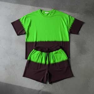 Conjunto de Camiseta y Pantalones Cortos de Verano para Hombre, Talla Grande, Transpirable, Ecológico, Cuello Redondo, Personalizado OEM - Product Image 5