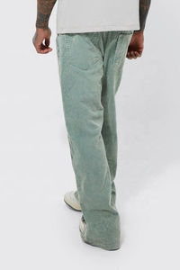 Pantalones de Corduroy con Cierre de Botón, Estilo Desgastado, Corte Holgado, para Hombre, Ropa Urbana de Alta Calidad, Impermeables, Fabricación OEM, Pierna Ancha - Product Image 5