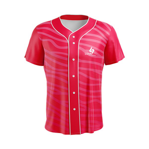 Maillots de baseball personnalisés pour femmes à manches courtes imprimés numériquement 100% polyester respirant à séchage rapide et anti-humidité - Product Image 2