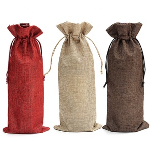 Sacs à bouteilles de vin de style vintage |   Sacs isothermes pour vin biodégradables avec poignées robustes |   Cadeau et sac réutilisables écologiques - Product Image 1