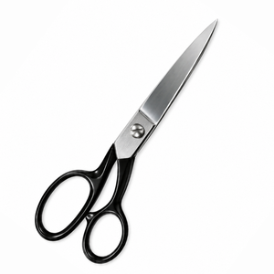 Black Tailor Scissors Stainless Steel Smooth Edge DIY Grade Non Foldable <b>Fabric</b> Sewing <b>Shears</b> Cutting Tool - Product Image 1