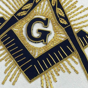 Master Mason Blue Lodge 3D Customized Embroidered <b>Sew</b>-On Masonic Regalia Ceremonial Accessory for Freemasons - Product Image 6