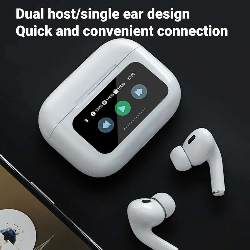 Fabrieksprijs Draadloze Tws Headset Gaming Oordopjes Met Slimme Touchscreen Ruisonderdrukking Basoortelefoon Voor Mobiele Sporttelefoon