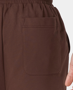 Pantalones Cortos Bermuda de Poliéster Marrón Sólido para Hombre, con Cordón en la Cintura, Bolsillos Delanteros, Logotipo, Estilo Casual, Tejido Transpirable, Cintura Media - Product Image 4