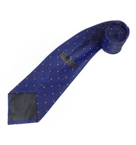 Corbata Masónica Premium Azul y Negra con Diseño de Puntos Cuadrados y Compás, Corbata Formal Personalizada para Hombre - Product Image 5