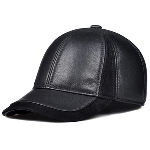 Best Seller Classic Genuine Leather <b>Baseball</b> <b>Cap</b> Adjustable Outdoor Casual Travel Fashion Wear Leather <b>Caps</b> for Men <b>Women</b> - Product Image 3