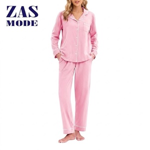 Nouveauté : Ensemble de vêtements de nuit pour femmes en soie de lait, personnalisable rapidement avec logo, confortable et doux, fabriqué au Bangladesh. - Product Image 1