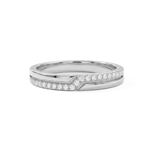 Nouvelle Arrivée Bague de Mariage Empilable en Or Massif 9K 10K 14K 18K avec Diamant de Laboratoire Rond Minimaliste et Pavé de Diamants pour Anniversaire - Product Image 1