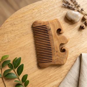 Custom Logo Wooden <b>Beard</b> Hair Comb Unique Design Anti Static <b>Beard</b> Comb Handmade Hair <b>Care</b> Tool Manufacturer Supply - Product Image 1