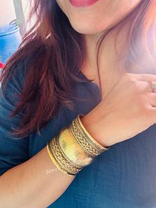 stylish twisted pure brass Wholesale Fashion Brass Adjustable Cuff Bangle for Women Handmade Designer Stackable <b>Bracelets</b> - Product Image 2