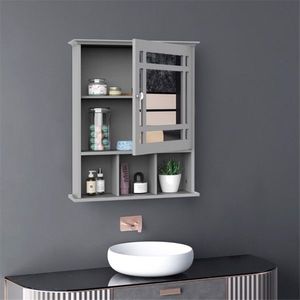 Bathroom Furniture Cabinet with Mirror Elegant Storage Solution for Your Bathroom Space - Product Image 1