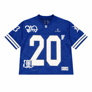 เสื้อฟุตบอลรอยัลบลูเมช 20 –เสื้อกีฬาแนวสตรีทขนาดใหญ่สไตล์วินเทจสำหรับผู้ชายและผู้หญิงโดยทานาไซน์รา - Product Image 1