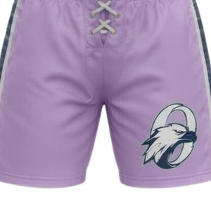 Men Purple Sublimated Ice Hockey Jersey Shorts Set Polyester V Neck Printed <b>Athletic</b> Sportswear Team Training Performance - Product Image 5
