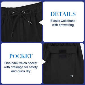 Séchage rapide Logo personnalisé 18 couleurs solide uni hommes maillot de bain séchage rapide extérieur Shorts de plage Board Shorts maillots de bain pour hommes - Product Image 4