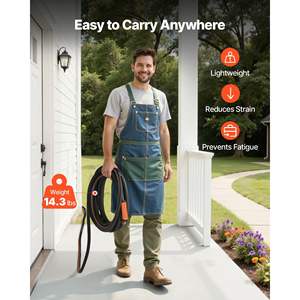 <b>100</b> <b>ft</b> Heavy Duty 5/8\" 4-Layer Rubber <b>Garden</b> <b>Hose</b> 150PSI Working 600PSI Burst 3/4\" Fitting Flexible Non-kink Outdoor Gardening - Product Image 5