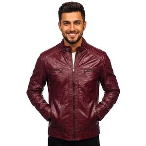 High Quality <b>Mens</b> Leather <b>Jacket</b> Casual Winter Street Style with Zipper Hot Sale at Wholesale Price <b>jacket</b> for <b>men</b> - Product Image 1