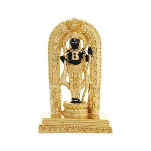 Artesanía Tradicional Jai Shree Krishna, Estatua Decorativa Religiosa de Acero Inoxidable, Hecha a Mano, Ecológica, para el Hogar, Bodas, Cumpleaños, Diwali - Product Image 4