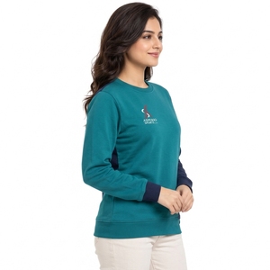 Sweat-shirt personnalisé pour femme, col quart de tour à boutons-pression, en tissu polaire léger, coupe confortable, style minimaliste pour le quotidien - Product Image 5