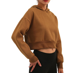 Sudadera con capucha de terciopelo y algodón para mujer, cuello en V, oversize, manga larga, estilo urbano, informal y cómoda para otoño/invierno - Product Image 4