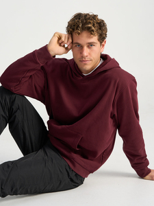 Sweat-shirt à capuche en coton épais pour homme, coupe ample, style streetwear, personnalisable avec logo, vente en gros - Product Image 3