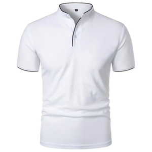 Camisas Polo para Hombre al por Mayor con Logotipo Personalizado, Diseño Liso Transpirable en Tallas Grandes, Patrón Liso Sólido, Cuello Casual con Botones - Product Image 6