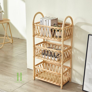 NUEVO DISEÑO Estante de Almacenamiento de Mimbre Natural para Sala de Estar o Dormitorio, Organizador de Estantes Hecho a Mano y Ecológico - Product Image 3