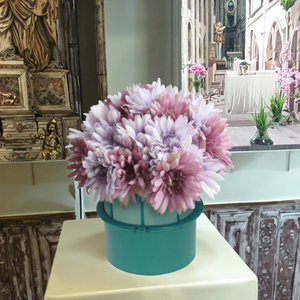 Cylinder Holder Flower Arrangement 8.8cm(D) X 9.2cm(H) <b>Plastic</b> Round Shape Easy to Decorate Indoor/<b>Outdoor</b> Use - Product Image 1