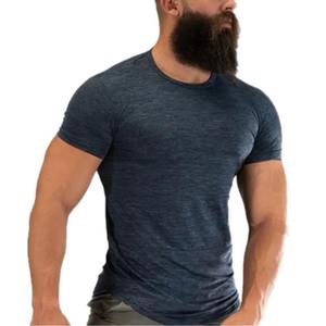Men's Athletic Gym T-Shirt 100% Cotton Knitted Moisture Wicking Quick Dry Breathable Workout T-Shirt for Training Fitness - Product Image 3